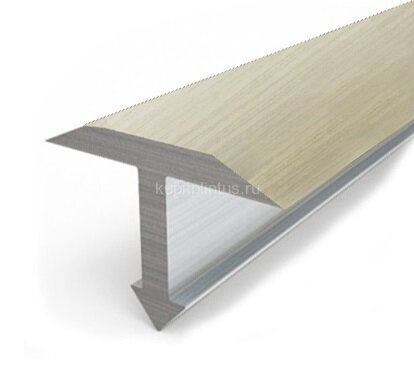 Заказать Декорированный Т-профиль из алюминия Т-18 КД Дуб жемчужный 2,7 м Заказать Декорированный Т-профиль из алюминия Т-18 КД Дуб жемчужный 2,7 м