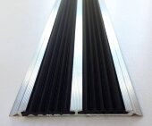 Алюминиевый порог плоский с 2-мя резиновыми вставками 68 мм ПО-200-00 без покрытия 2.7 м Алюминиевый порог плоский с 2-мя резиновыми вставками 68 мм ПО-200-00 без покрытия 2.7 м