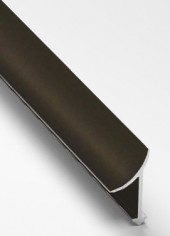 Профиль алюминиевый для плитки внутренний 10 мм Gunsen PV30-10 коричневый матовый 2,7 м