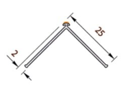 Заказать Уголок штукатурный арочный 2 мм (25х25) Идеал Ш-А2 2,5 м 