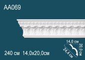 Потолочный плинтус с орнаментом Перфект AA069 200х244х140 мм 2,4 м