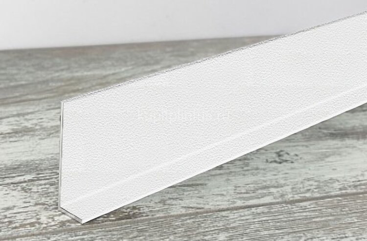 Заказать Алюминиевый плинтус теневой под гипсокартон ПБ-70х14 белый муар 3м 