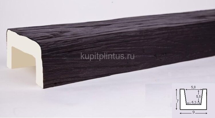 Заказать Декоративная балка из полиуретана 70х90 мм Уникс Модерн М9 Венге 3 м Заказать Декоративная балка из полиуретана 70х90 мм Уникс Модерн М9 Венге 3 м