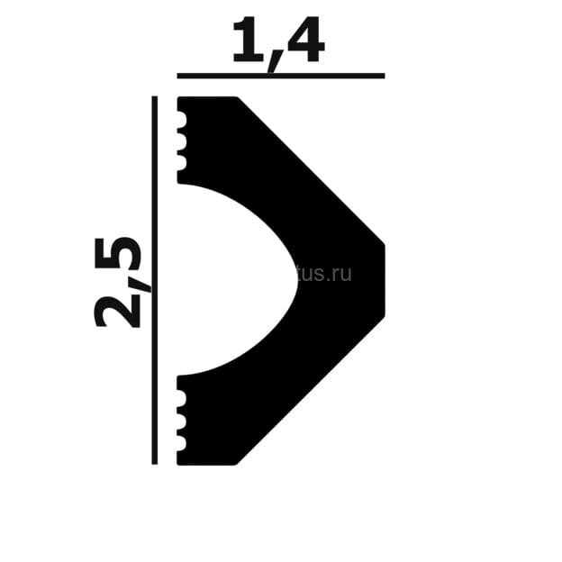 Заказать Молдинг 14х25 мм Перфект Плюс P134 белый 2 м 