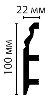 Заказать Плинтус напольный Decomaster D232/14 белый под покраску 100х22х2000 мм 