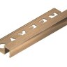 Профиль для плитки П-образный закладной латунный 10х12.5 мм NEEXY PVL32-03 BAO брашированный 2.7м