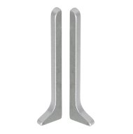 Комплект заглушек (левая+правая) для напольного плинтуса Effector Q63 серебро