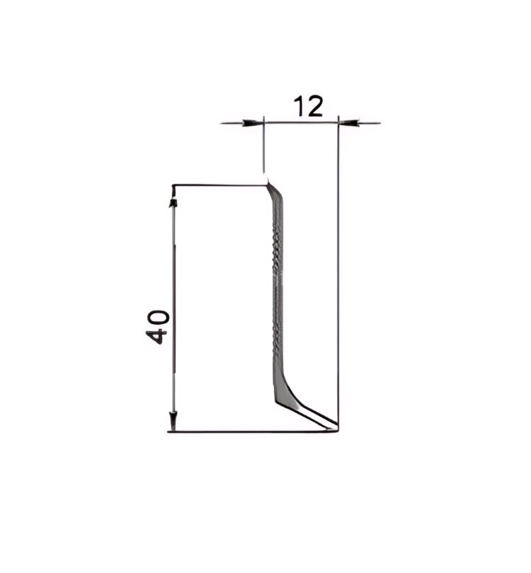 Заказать Уголок внутренний для напольного плинтуса 40 мм Мега-Трейд ЛП-40ув 0032 серый RAL 9006 Заказать Уголок внутренний для напольного плинтуса 40 мм Мега-Трейд ЛП-40ув 0032 серый RAL 9006