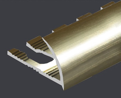 Заказать Гибкий C-профиль алюминиевый для плитки 10 мм PV11-13 песок блестящий 2,7 м 