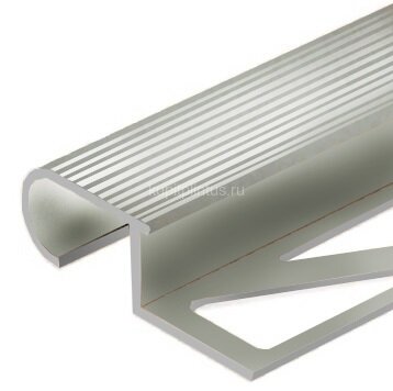 Заказать Профиль для ступеней овальный (ZET OWAL) алюминий PV49-02 серебро матовое 2,7 м 