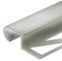 Профиль для ступеней овальный (ZET OWAL) алюминий PV49-02 серебро матовое 2,7 м Профиль для ступеней овальный (ZET OWAL) алюминий PV49-02 серебро матовое 2,7 м