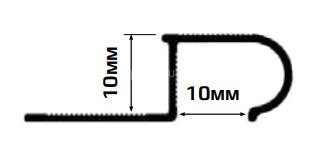 Заказать Профиль для ступеней овальный (ZET OWAL) алюминий PV49-02 серебро матовое 2,7 м 