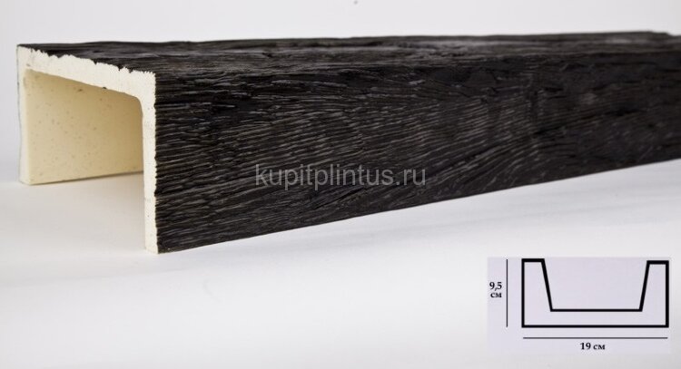 Заказать Декоративная балка из полиуретана 95х190 мм Уникс Славянский стиль СС3 Темная олива 2 м 