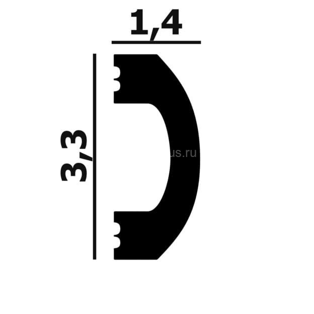 Заказать Молдинг 14х33 мм Перфект Плюс P135 белый 2 м 