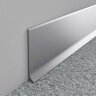 Напольный плинтус алюминиевый ПТ-100 алюминий серебро 3 м