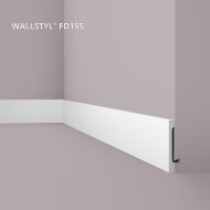 Напольный плинтус NMC Wallstyl FD15S белый 150х18 мм 2 м