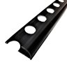 Уголок наружный для плитки С-образный (раскладка) ПО-9 черный глянцевый 2,7 м