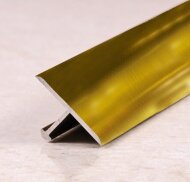 Профиль Т-образный из алюминия ПТ-13 золото глянцевое 2,7 м Профиль Т-образный из алюминия ПТ-13 золото глянцевое 2,7 м