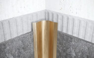 Закругленный внутренний уголок стальной 50х50 мм FVR 50 GS золото сатинированное 2,7 м Закругленный внутренний уголок стальной 50х50 мм FVR 50 GS золото сатинированное 2,7 м