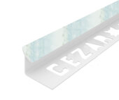 Профиль ПВХ для плитки Cezar внутренний 10 мм 226 Бледно-зеленый мрамор 2,5 м Профиль ПВХ для плитки Cezar внутренний 10 мм 226 Бледно-зеленый мрамор 2,5 м