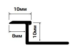 Заказать Профиль Z-образный 10 мм алюминий PV46-09 шампань блестящая 2,7 м Заказать Профиль Z-образный 10 мм алюминий PV46-09 шампань блестящая 2,7 м