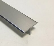 Алюминиевый Т-образный профиль ПТ-13/5 серебро глянец 2,7 м