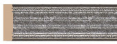 Цветной молдинг Decomaster 156-44 Серебро с инкрустацией 50х11х2400 мм