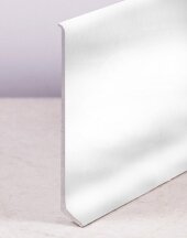 Алюминиевый плинтус для пола ПЛ-60 Серебро глянец браш 3 м