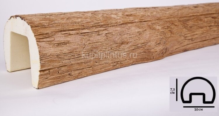 Заказать Декоративная балка из полиуретана 75х100 мм Уникс Ретро Р1 Светлый дуб 2 м Заказать Декоративная балка из полиуретана 75х100 мм Уникс Ретро Р1 Светлый дуб 2 м