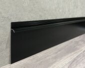 Алюминиевый плинтус теневой под гипсокартон ПТ-1/80 черный 3м Алюминиевый плинтус теневой под гипсокартон ПТ-1/80 черный 3м