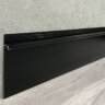 Алюминиевый плинтус теневой под гипсокартон ПТ-1/80 черный 3м