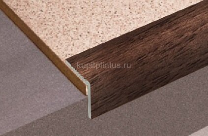 Заказать Угловой порог из декорированного алюминия Д19 КД Орех 2,7 м 