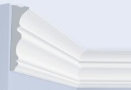 Потолочный плинтус 150х31 мм Hiwood L1404 белый полистирол 2 м Потолочный плинтус 150х31 мм Hiwood L1404 белый полистирол 2 м