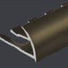Заказать Гибкий C-профиль алюминиевый для плитки 10 мм PV11-10 коричневый матовый 2,7 м 