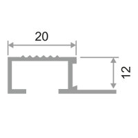 Заказать Профиль П-образный противоскользящий ПО-П12х20 Золото глянцевое 2,7 м 