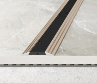 Алюминиевый порог противоскользящий с резинкой 47 мм Effector A 10-02 Шампань 2,7 м