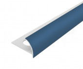 Внешний профиль ПВХ для плитки 12 мм Cezar 134 Голубой бермуд 2,5 м