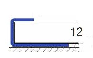 Заказать Стальной П-профиль окантовочный 12 мм ОК-12 полированный 2,7 м 