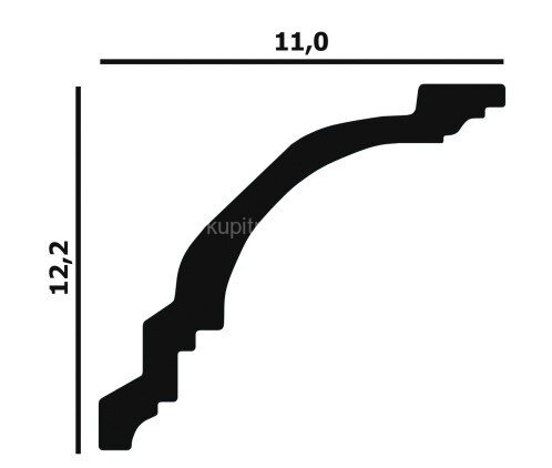 Заказать Потолочный плинтус Перфект Плюс P16 122 мм 2 м Заказать Потолочный плинтус Перфект Плюс P16 122 мм 2 м