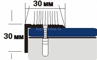 Заказать Угловой порог из декорированного алюминия Д19 КД Дуб мореный 2,7 м Заказать Угловой порог из декорированного алюминия Д19 КД Дуб мореный 2,7 м
