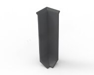 Уголок внутренний для напольного плинтуса 60 мм Мега-Трейд ЛП-60ув 0033 черный муар RAL 9005