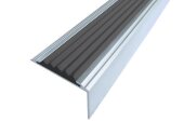Профиль угловой алюминиевый противоскользящий со вставкой из термоэластопласта Стандарт 38х20 мм Алюминий-Черный 2,7м Профиль угловой алюминиевый противоскользящий со вставкой из термоэластопласта Стандарт 38х20 мм Алюминий-Черный 2,7м