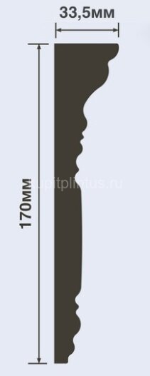 Заказать Потолочный плинтус 170х34 мм Hiwood L1702 белый полистирол 2 м Заказать Потолочный плинтус 170х34 мм Hiwood L1702 белый полистирол 2 м