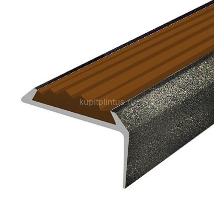 Заказать Угловой порог алюминиевый противоскользящий 22х42 мм Д01 КР люкс Черный металлик (коричневая вставка) 2,7 м Заказать Угловой порог алюминиевый противоскользящий 22х42 мм Д01 КР люкс Черный металлик (коричневая вставка) 2,7 м