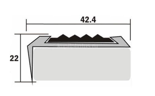 Заказать Угловой порог алюминиевый противоскользящий 22х42 мм Д01 КР люкс Черный металлик (коричневая вставка) 2,7 м Заказать Угловой порог алюминиевый противоскользящий 22х42 мм Д01 КР люкс Черный металлик (коричневая вставка) 2,7 м