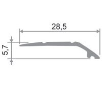 Заказать Порог разноуровневый из алюминия ПО-28х6 серебро матовое 2,7 м Заказать Порог разноуровневый из алюминия ПО-28х6 серебро матовое 2,7 м