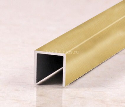 Заказать Алюминиевый П-профиль 10х10 мм П-10х10 Бронза глянцевая светлая браш 2,7 м Заказать Алюминиевый П-профиль 10х10 мм П-10х10 Бронза глянцевая светлая браш 2,7 м