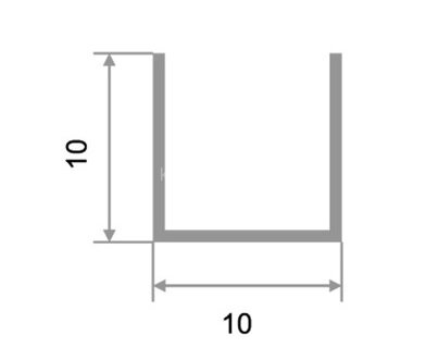 Заказать Алюминиевый П-профиль 10х10 мм П-10х10 Бронза глянцевая светлая браш 2,7 м Заказать Алюминиевый П-профиль 10х10 мм П-10х10 Бронза глянцевая светлая браш 2,7 м