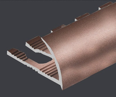 Заказать Гибкий C-профиль алюминиевый для плитки 10 мм PV11-14 розовый матовый 2,7 м 