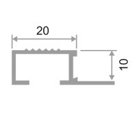 Заказать Профиль П-образный противоскользящий ПО-П10х20 Золото глянцевое 2,7 м 